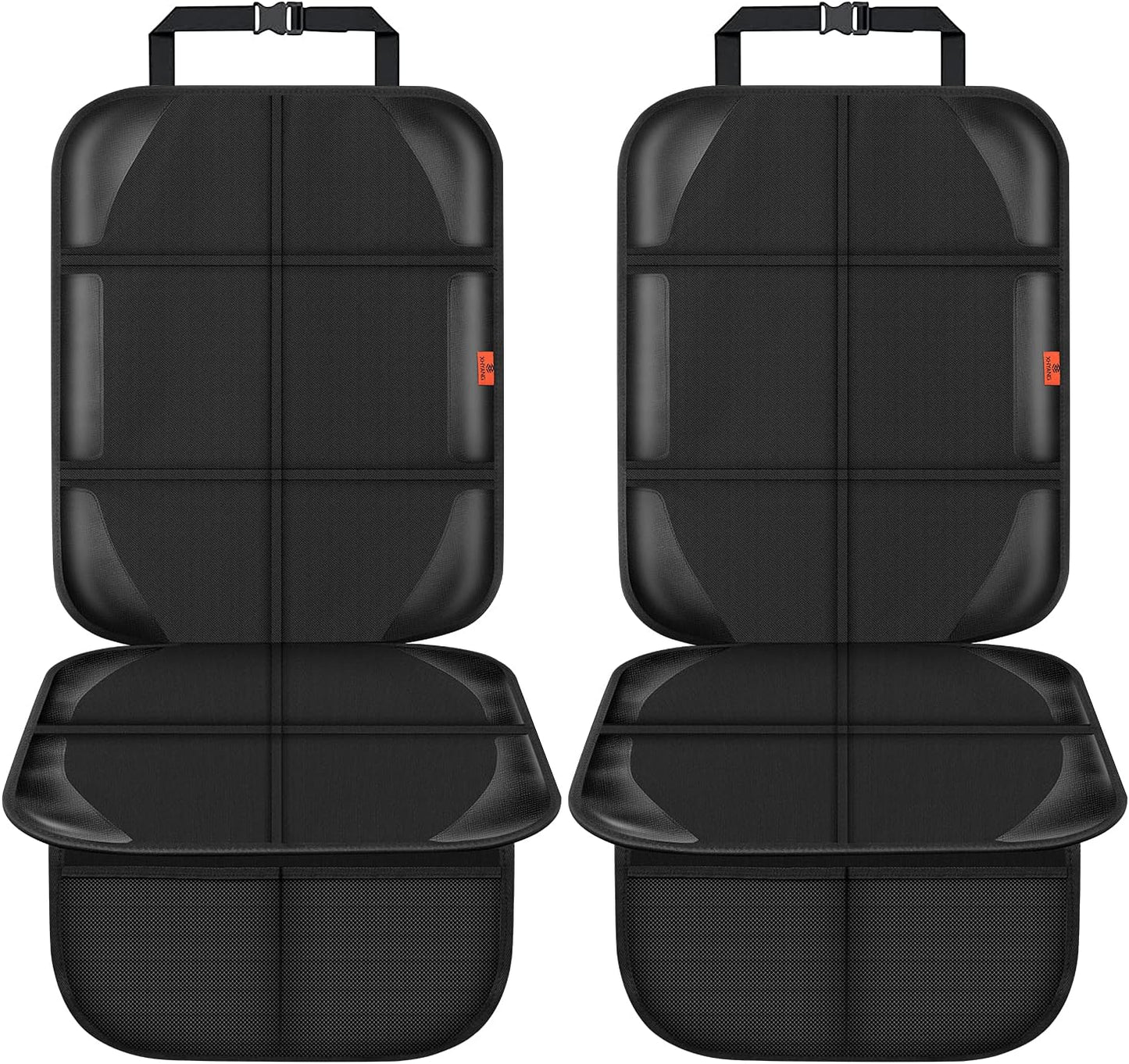 XHYANG Car Seat Protector,Auto Car Seat Protectors Baby Carseat Waterproof & Durable 600D Fabric for Child Baby Car Seat Mat Vehicle Pet Cover 2 Storage Pockets (2 Pack)
