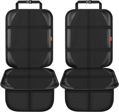 XHYANG Car Seat Protector,Auto Car Seat Protectors Baby Carseat Waterproof & Durable 600D Fabric for Child Baby Car Seat Mat Vehicle Pet Cover 2 Storage Pockets (2 Pack)