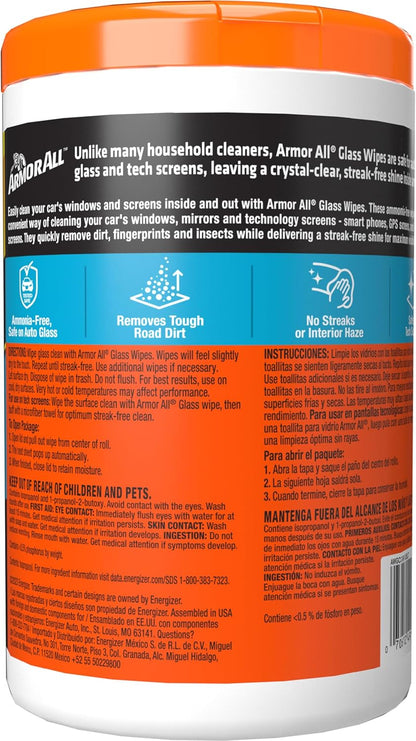 Armor All Car Cleaning Wipes 90-Count - Convenient Car Interior, Dashboard, Leather, Fabric & Vinyl Wipes, Gift for Car Lovers