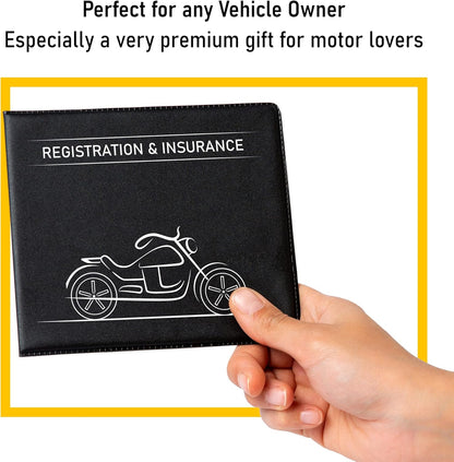 CANOPUS Car Registration and Insurance Holder, Car Document Holder, Vehicle Registration and Insurance Card Holder, Wallet for Auto, Trailer, Motorcycle, Truck, Vehicle Paperwork Organizer (2 Pack)
