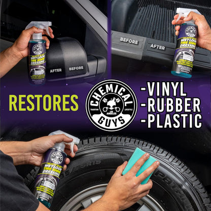 Chemical Guys Galactic Black Wet Look Tire Shine Dressing, for a Whole New Level of Shine and Depth of Black, Safe for Cars, Trucks, Motorcycles, RVs & More, 128 fl oz - TVD118