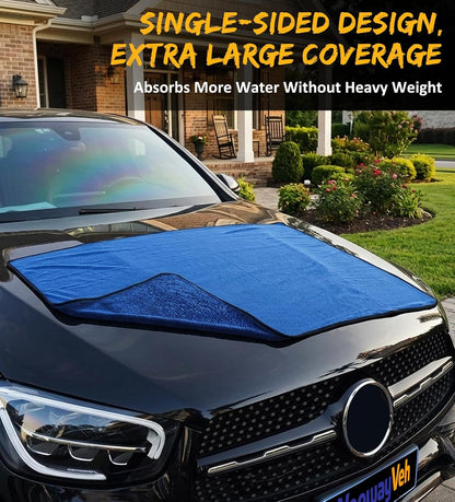 YeewayVeh 'Agile Giant' Car Drying Towel, 28x36 Inch Quick Car Wash Drying Towels, 1400 GSM Super Absorbent, Double Sided Microfiber Towels for Cars Effortless & Scratch-Free Detailing, Green