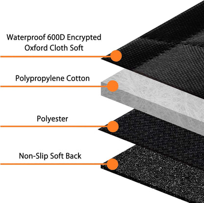 Femuar Dog Car Seat Cover with Storage Pockets Mesh Visual Window, Waterproof Nonslip , Heavy Duty Scratchproof Pet Dog Back Seat Cover Hammock for Cars Trucks and SUVs