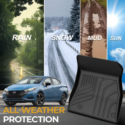 Floor Mats Set for Nissan Rogue 2026 2025 2024-2021 Accessories, Full Coverage All Weather Floor Mats Cargo Mat with Backrest Protectors & Door Sill Guards (Not for Sport)