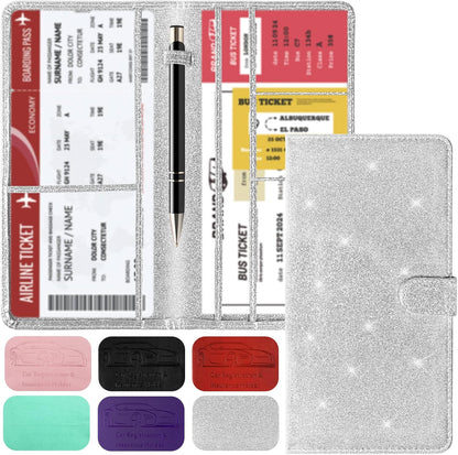 Car Registration and Insurance Card Holder with Magnetic Closure, Leather Vehicle Glove Box Automobile Documents Paperwork Wallet Case Organizer for ID, Driver's License, Key Contact Information Cards