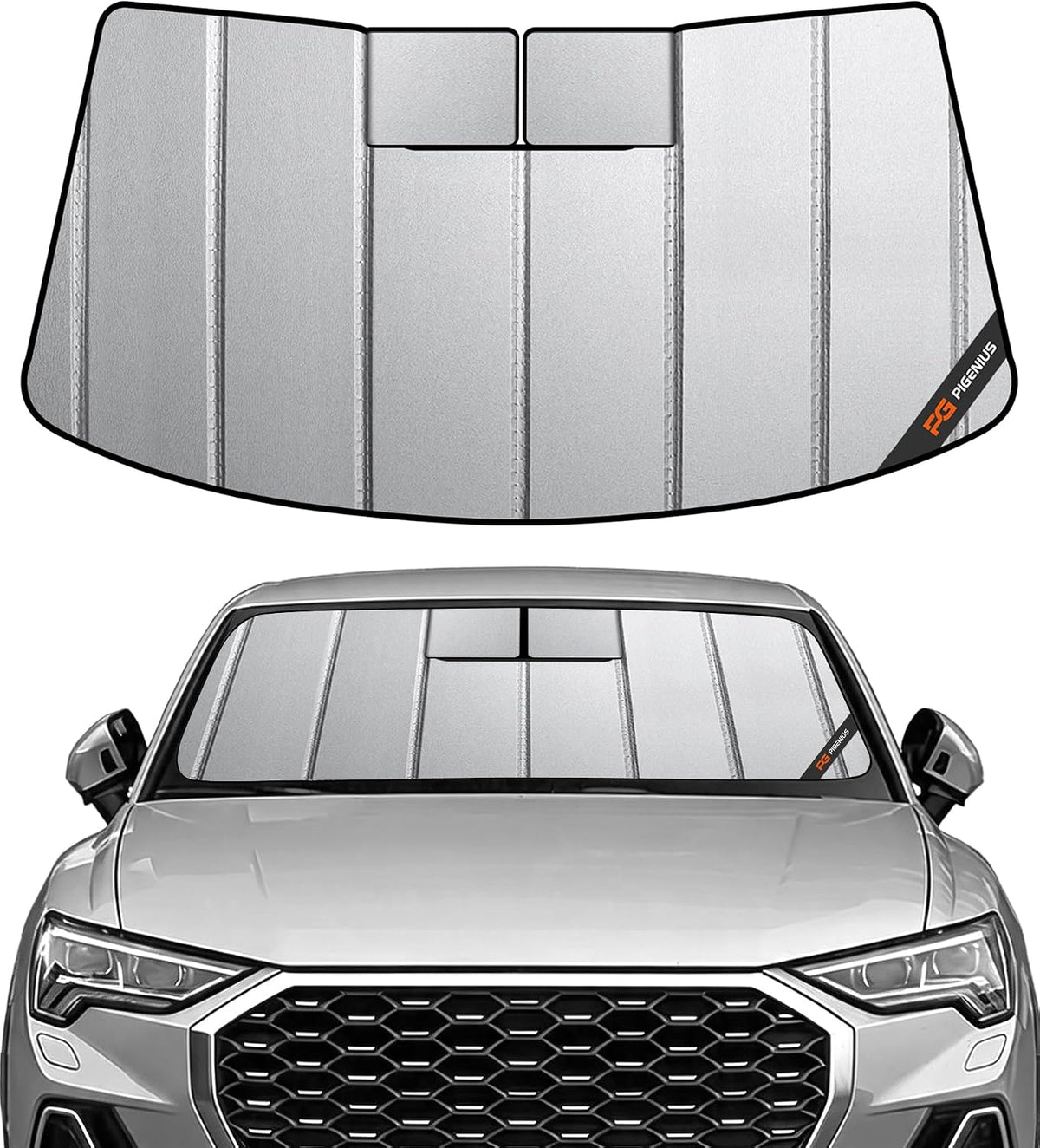 Pigenius Windshield Sunshade for Audi Q5/SQ5 2018-2025, Q5 Sportback/SQ5 Sportback 2021-2025, Q5 PHEV 2020-2025 - AstraGuard