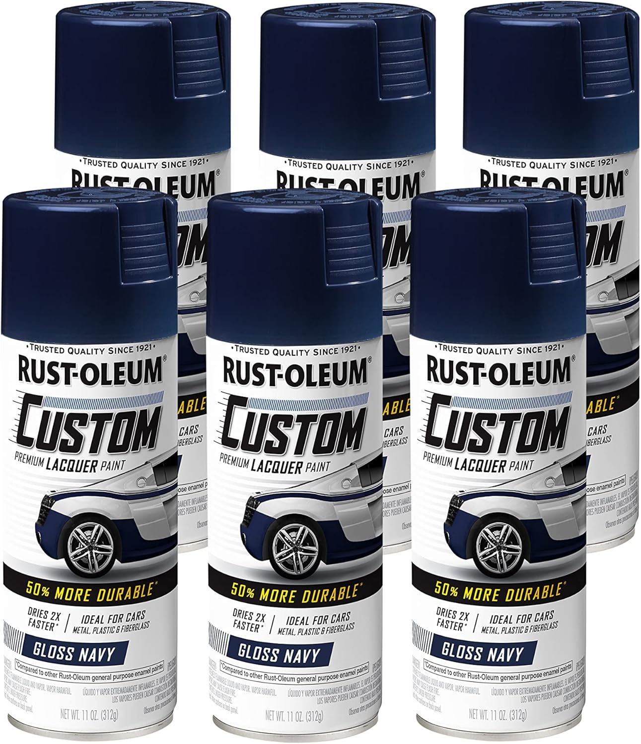 Rust-Oleum 323383 Automotive Custom Lacquer Spray Paint, 11 oz, Gloss Clear