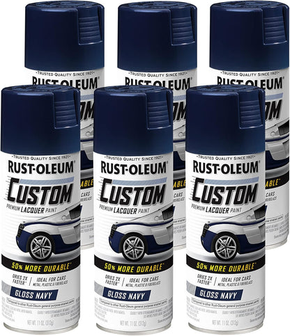Rust-Oleum 323383 Automotive Custom Lacquer Spray Paint, 11 oz, Gloss Clear