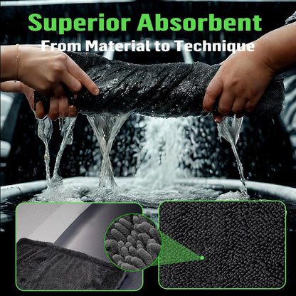 Deedlite Bath Wipes Shower Cleaning Cloths, Premium Car Drying Towel | Ultra Absorbent Twisted-Loop Design| Microfiber Towel for Car, Shower Cabin, Household