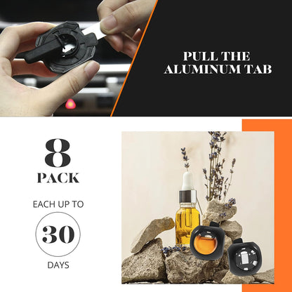 DRIVEJOY Car Air Freshener Vent Clips, 8 PK, 6 Ocean, 2 New Car Scent, Long Lasting Air Fresheners for Men & Women, Up to 240 Days, Odor Eliminator