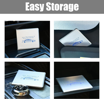 Pacific Mailer Auto Registration and Insurance Card Holder 2 Packs Car Document ID Holder Glove Box Organizer Car Accessories, Black