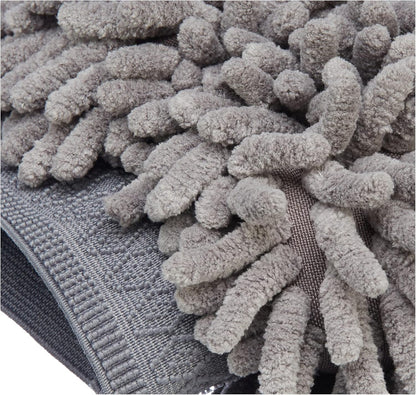 Amazon Basics Absorbent Microfiber Car Wash Drying Mitts, 2 Pack, Gray, 10.44" L x 9.06" W