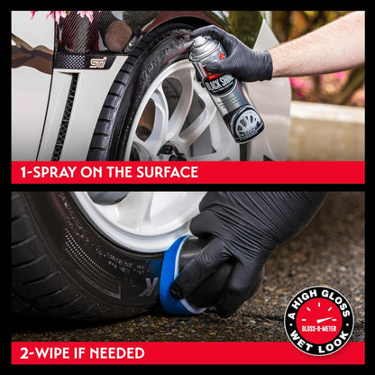Griot's Garage Black Shine Tire and Trim Coating, Water-Resistant Dressing, Provides a High-Gloss Finish, Rain, and UV Protection, 10938, 15oz