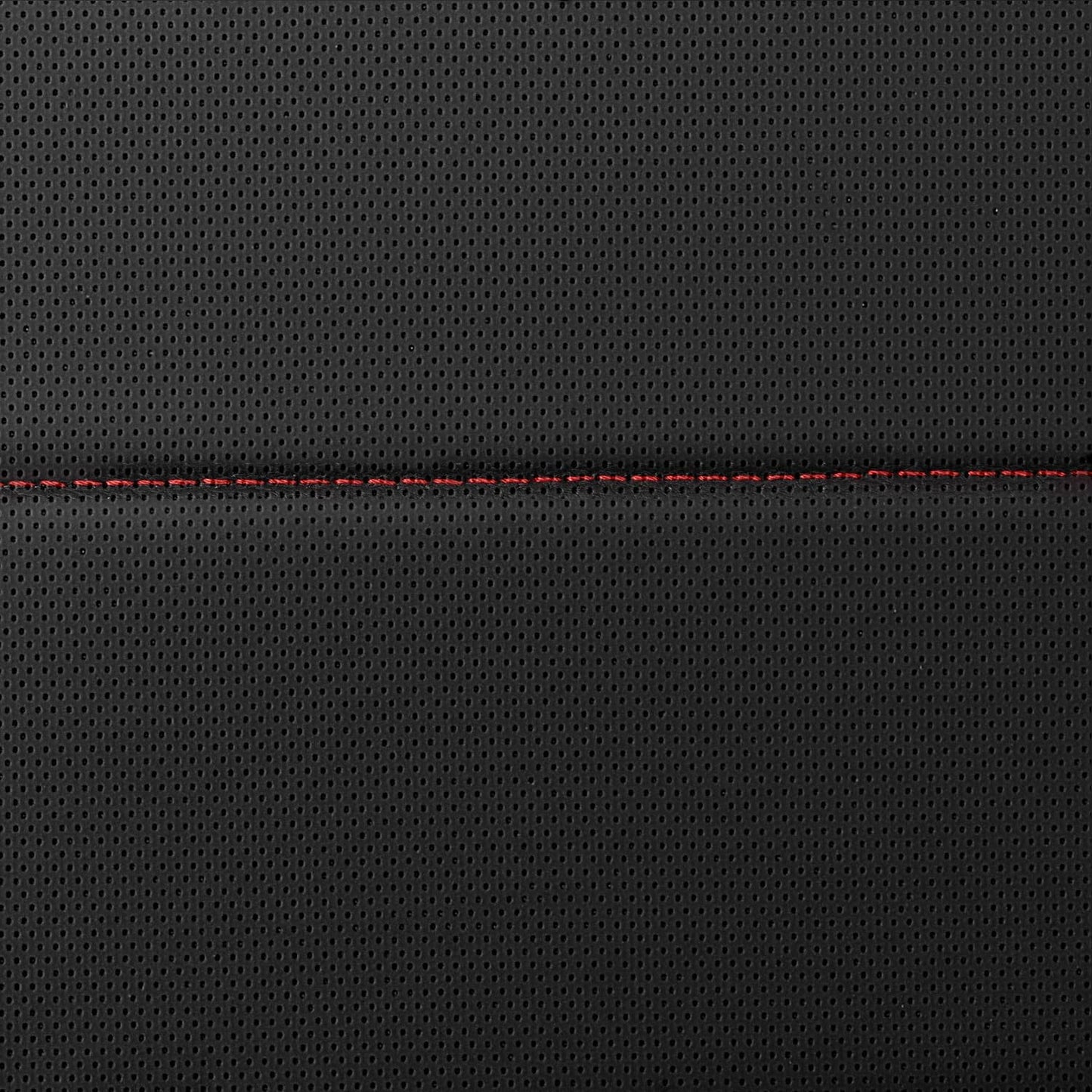 CAR PASS Universal FIT Piping Leather Two Front Seat Covers, Waterproof Faux Leather for SUV Sedan Van Truck, Airbag Compatible,Reserved Opening Holes for Headrest Covers. (Black red)