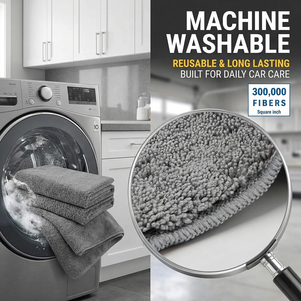 2 Pack Professional Large Microfiber Car Drying Towels (31" x 24"), Scratch Free, Lint Free, Highly Absorbent Quick Drying Towel Cloth for Cars, SUVs, RVs, Trucks Boats, Car Detailing