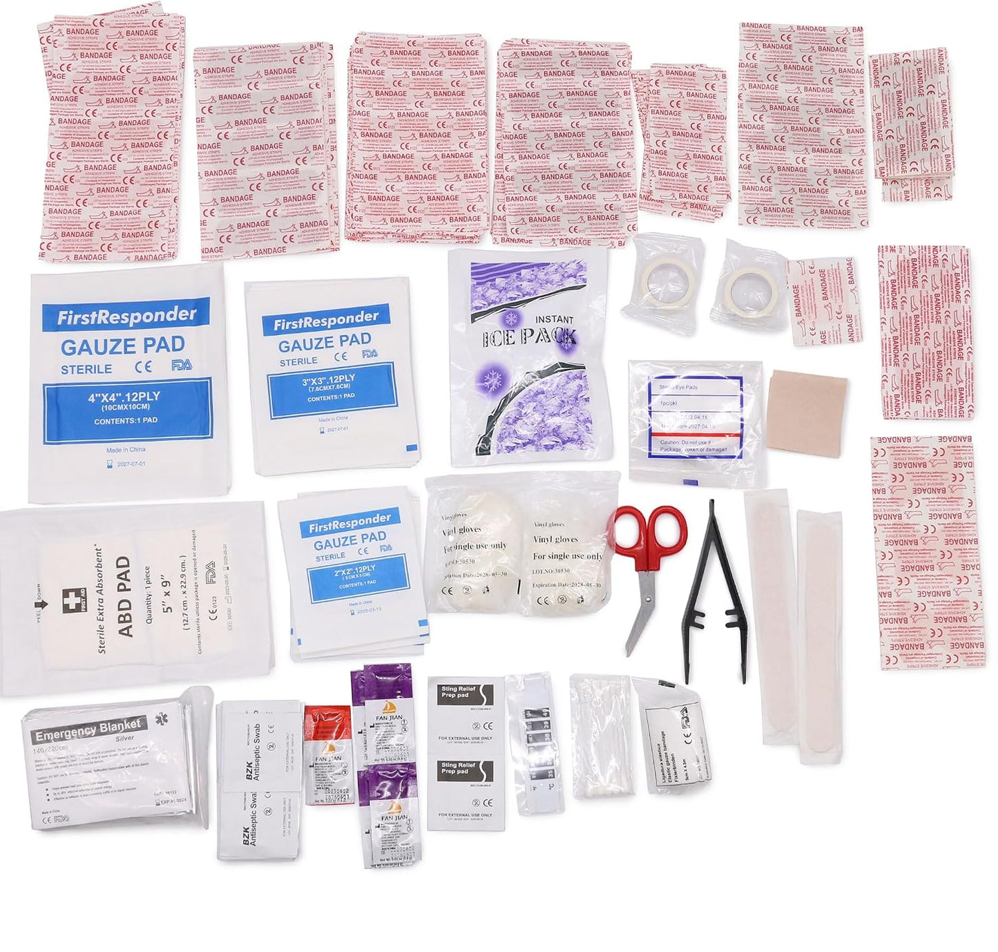 DMI First Aid Kit, Mini 20 Piece Kit, Small and Compact All Purpose Use for Minor Cuts and Scrapes, Durable Water Resistant Case, Convenient and Portable, White, 1 Count