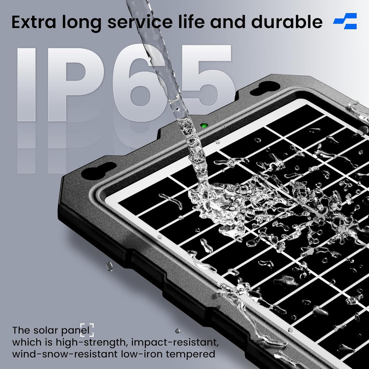 POWOXI Upgraded 7.5W-Solar-Battery-Trickle-Charger-Maintainer-12V Portable Waterproof Solar Panel Trickle Charging Kit for Car, Automotive, Motorcycle, Boat, Marine, RV,Trailer, Snowmobile, etc.