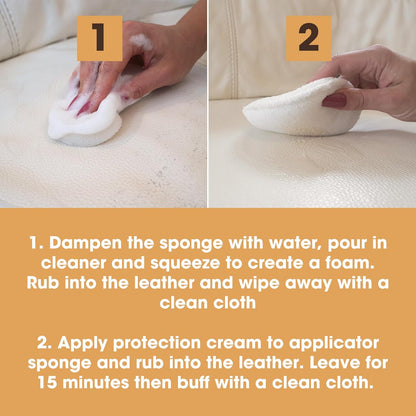 Furniture Clinic Leather Cleaning Wipes | 80 Count | 4-in-1 Clean, Nourish, Condition, & Restore Leather & Vinyl Furniture, Handbags, Jackets, Car Seats, Interiors & More | Residue & Streak-Free
