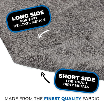 The Rag Company - Edgeless 365 Microfiber Towels (10-Pack) Premium 70/30 Blend, Professional Polishing, Wax Removal, Auto Detailing, 365gsm, 16in x 16n, Royal Blue