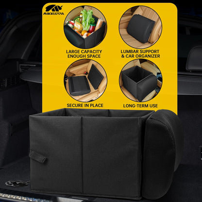 MIKKUPPA Car Trunk Organizer - 70L Collapsible Trunk Organizer for Groceries, Car Storage Organizers for SUV Auto Truck Van with Non Slip Bottom (Black)