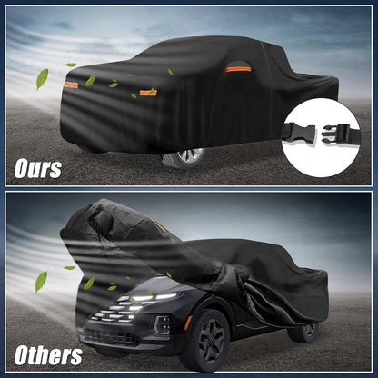 X AUTOHAUX Car Cover for Honda Civic Sedan/Coupe 210D-PU Outdoor Full Car Cover All Weather with Door Zipper for Waterproof Windproof Sun Rain Snow Protection