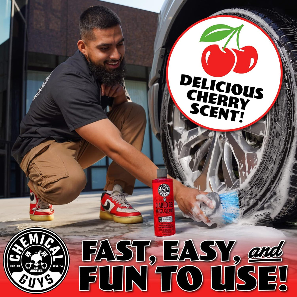 Chemical Guys Diablo Wheel Cleaner Spray - 2 Pack 16 oz Bottles, Safe on All Wheel & Rim Finishes, Sprayable Formula Removes Brake Dust, Dirt & Grime, Car Care for Trucks, SUVs, Motorcycles & RVs