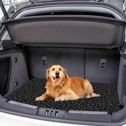 Universal Car Trunk Mat 29" x 39",Purple Colorful Flowers All Weather Trunk Protection Cargo Liner, Durable Cargo Mat Rear Trunk Liner,Stylish Vehicle Interior Accessories Suitable for Most Car Models