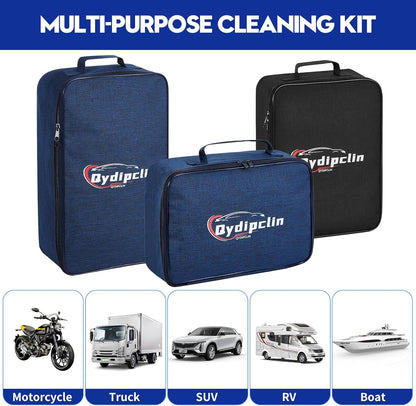 Qydipclin 45Pcs Car Detailing Kit, Car Detailing Brush Set, Car Wash Cleaning Kit, Car Detailing Brushes, Professional Car Care Kit for Interior Exterior Wheels, Blue