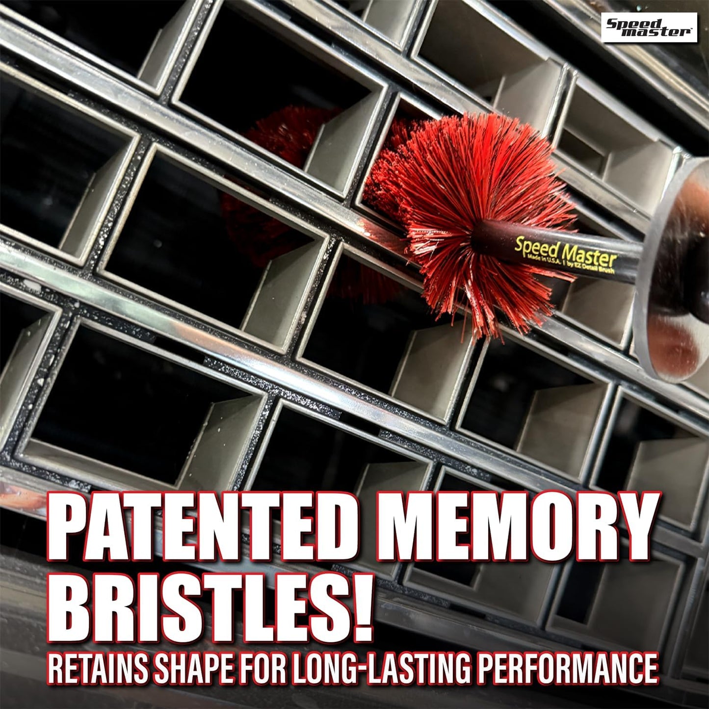 Speed Master Wheel Brush | Memory Foam Bristles | Safe on All Wheel Types | Clean Your Wheels with Ease!