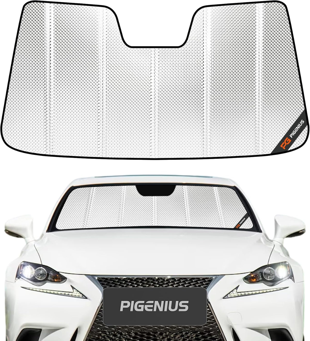 Pigenius Windshield Sun Shade for Lexus RX350/RX450h 2010-2015 Front Window Sunshade - AstraGuard