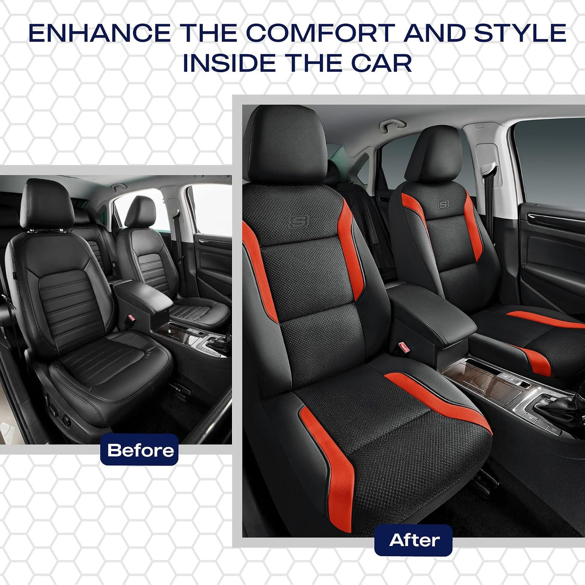 Skechers Memory Foam Seat Covers, Air Cool Mesh Thick Car Seat Covers, Car Seat Covers Front Seats Airbag Compatible, Universal Automotive Comfort for Most Cars, Vans, Trucks, SUV,Black