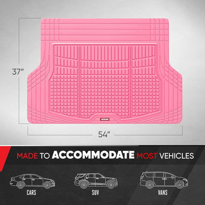 Motor Trend Premium FlexTough All-Protection Cargo Mat Liner – w/Traction Grips & Fresh Design, Heavy Duty Trimmable Trunk Liner for Car Truck SUV, Black (OF-985-BK)