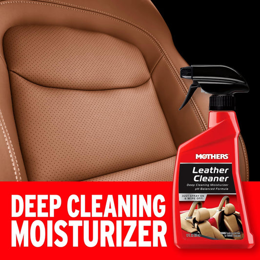 Mothers Leather Cleaner, 12 oz. — Advanced pH Balanced Formula Safely Deep Cleans & Moisturizes Leather Surfaces, Preps for Conditioning to Enhance Appearance & Longevity (06412)