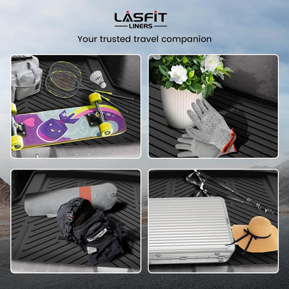 LASFIT Floor Mats for Honda CR-V 2026 2025 2024 2023 (Gasoline & Hybrid & e:FCEV), All Weather TPE Custom Fit Anti-Slip Pet Friendly Car Liners, 1st & 2nd Row Black