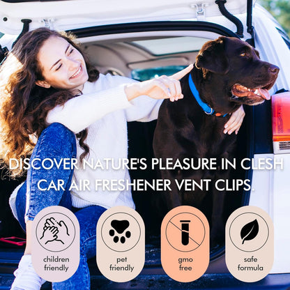Car Air Fresheners, 6 Pack, Citrus, Car Fresheners Vent Clips, Long Lasting Air Freshener, Car Refresher for Men Women