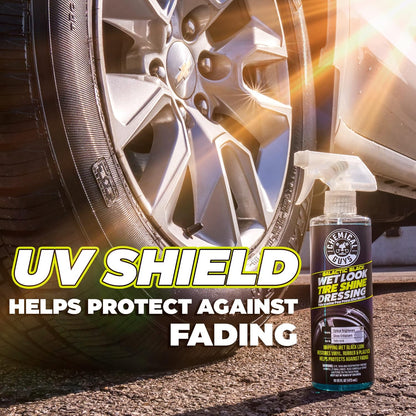 Chemical Guys Galactic Black Wet Look Tire Shine Dressing, for a Whole New Level of Shine and Depth of Black, Safe for Cars, Trucks, Motorcycles, RVs & More, 128 fl oz - TVD118