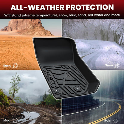 LASFIT Floor Mats for Jeep Grand Cherokee WL 2022-2025 2026 5-Seat (Include 4xe, NOT for L), All Weather TPE Custom Fit Car Mats Floor Liners Cargo Liner Cargo Mat Trunk Mat Black