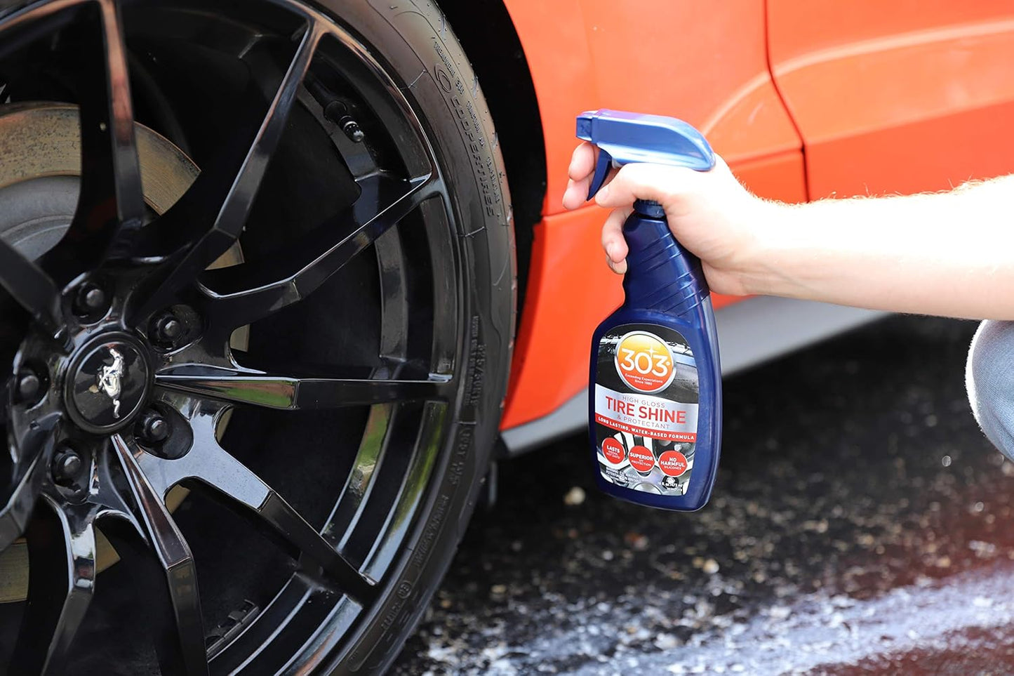 303 Products High Gloss Tire Shine And Protectant - Long Lasting, Water Based Formula - Lasts For Weeks - No Harmful Silicones - Lasts Weeks Not Days, 16 fl. oz. (30395CSR) Packaging May Vary