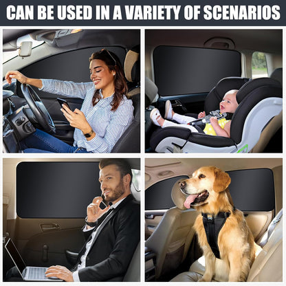 ZATOOTO Side Window Sun Shade - 4 Pack Car Window Covers 99% UV Light Block Car Curtains Magnetic Side Window Sun Shade Keeps Cooler for Breastfeeding, Taking a nap, Changing Clothes, Camping