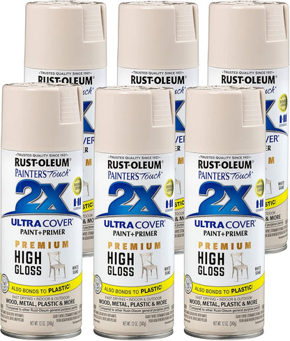 Rust-Oleum 334029 Painter's Touch 2X Ultra Cover Spray Paint, 12 oz, Gloss Clear - Colors D