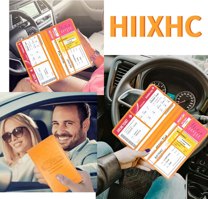 Car Registration and Insurance Card Holder - Leather Vehicle Glove Box Automobile Documents Paperwork Wallet Case Organizer for ID, Driver's License, Key, Cards - Car Accessories for Women&Men