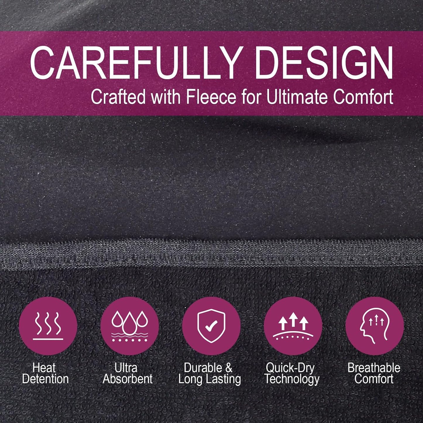 Car Seat Cover Protector Front Seats,for Gym Workout,Running,Swimming,Beach and Hiking,Waterproof Sweat Towel Bucket Seat Covers for Cars SUV Trucks (Black, 1Pcs)