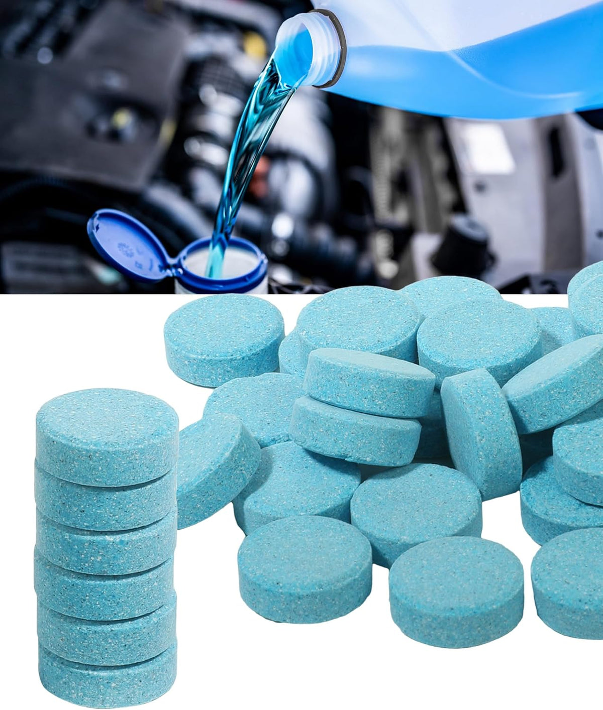 50PCS Windshield Washer Fluid,Car Accessories Car Windshield Washer Tablets Cleaning Washer Fluid Tablets Glass Concentrated Cleaner,Used to Clean Automotive Glass,Window,Mirror,Etc