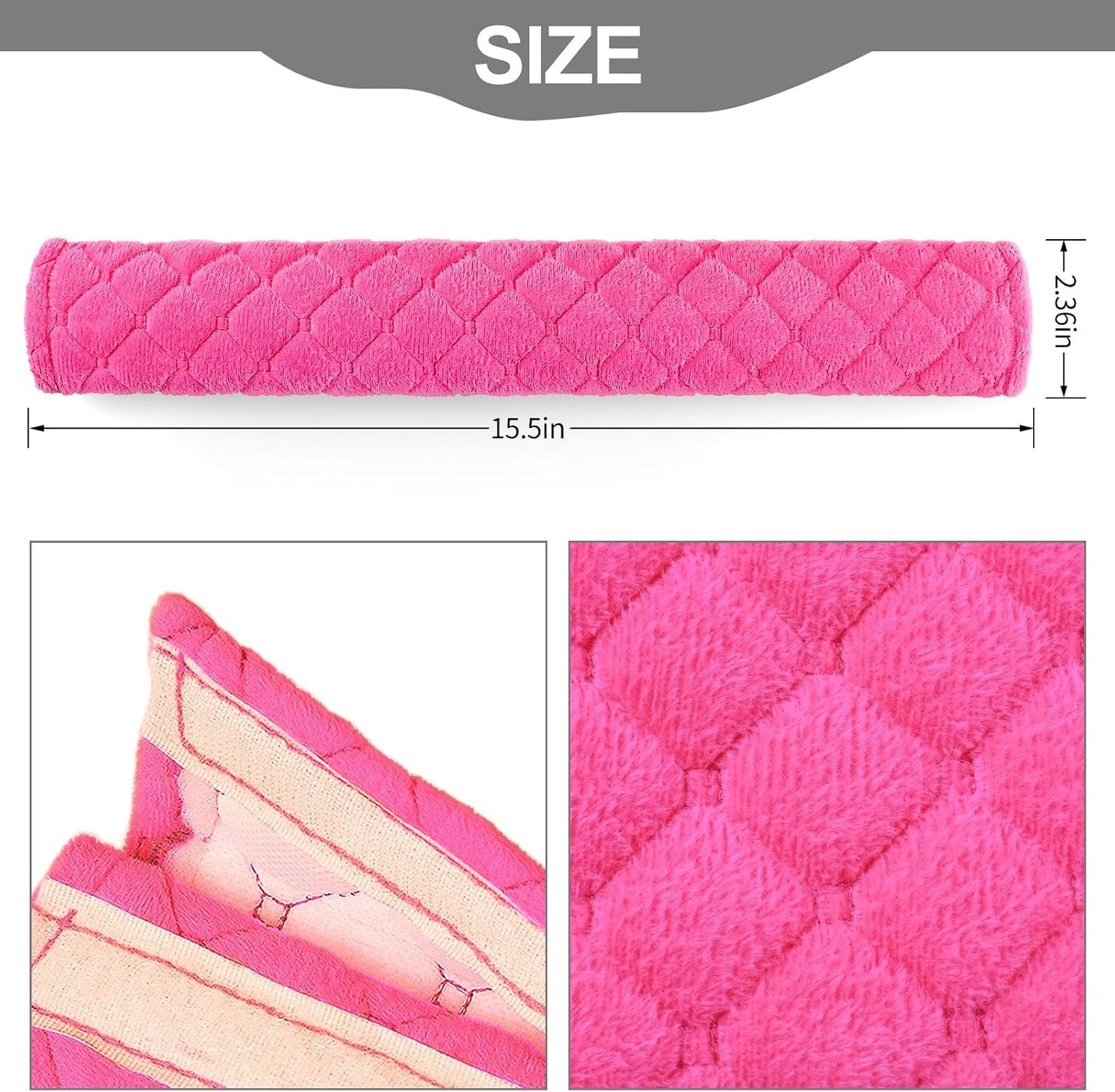 surpassme Car Seat Belt Pads Cover, 2 Pack Seat Belt Shoulder Strap Covers Protector to Release Stress to Your Neck and Shoulder for a Safety Driving (Pink)