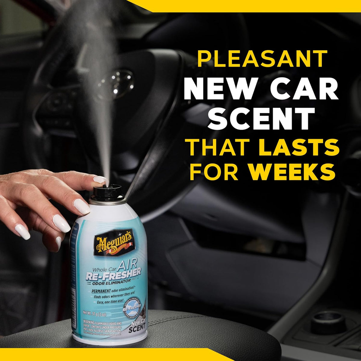 Meguiar’s Whole Car Air Refresher Odor Eliminator, Summer Breeze, 2 Oz— Car Air Freshener For Commuters, Detailers; Mist Refreshes Cabin For Sedan, Suv, Truck, Van