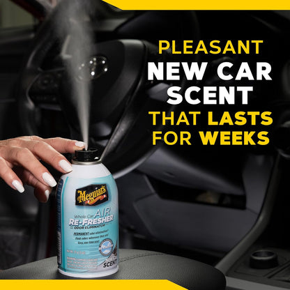 Meguiar’s Whole Car Air Refresher Odor Eliminator, Summer Breeze, 2 Oz— Car Air Freshener For Commuters, Detailers; Mist Refreshes Cabin For Sedan, Suv, Truck, Van