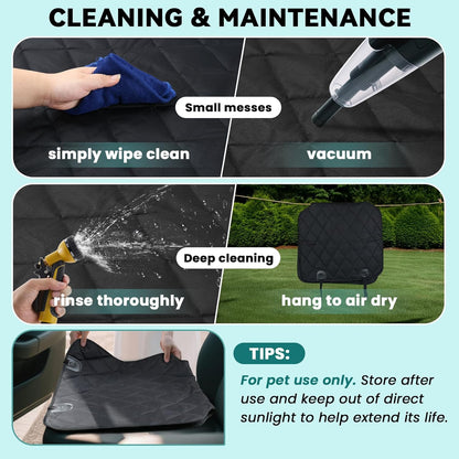 VIVAGLORY Dog Front Seat Cover Seatflex Car Seat Protector for Dog, Car Cover for Pet, Front Single Bucket Captain Chair Protector, Standard, Black, 1Pack