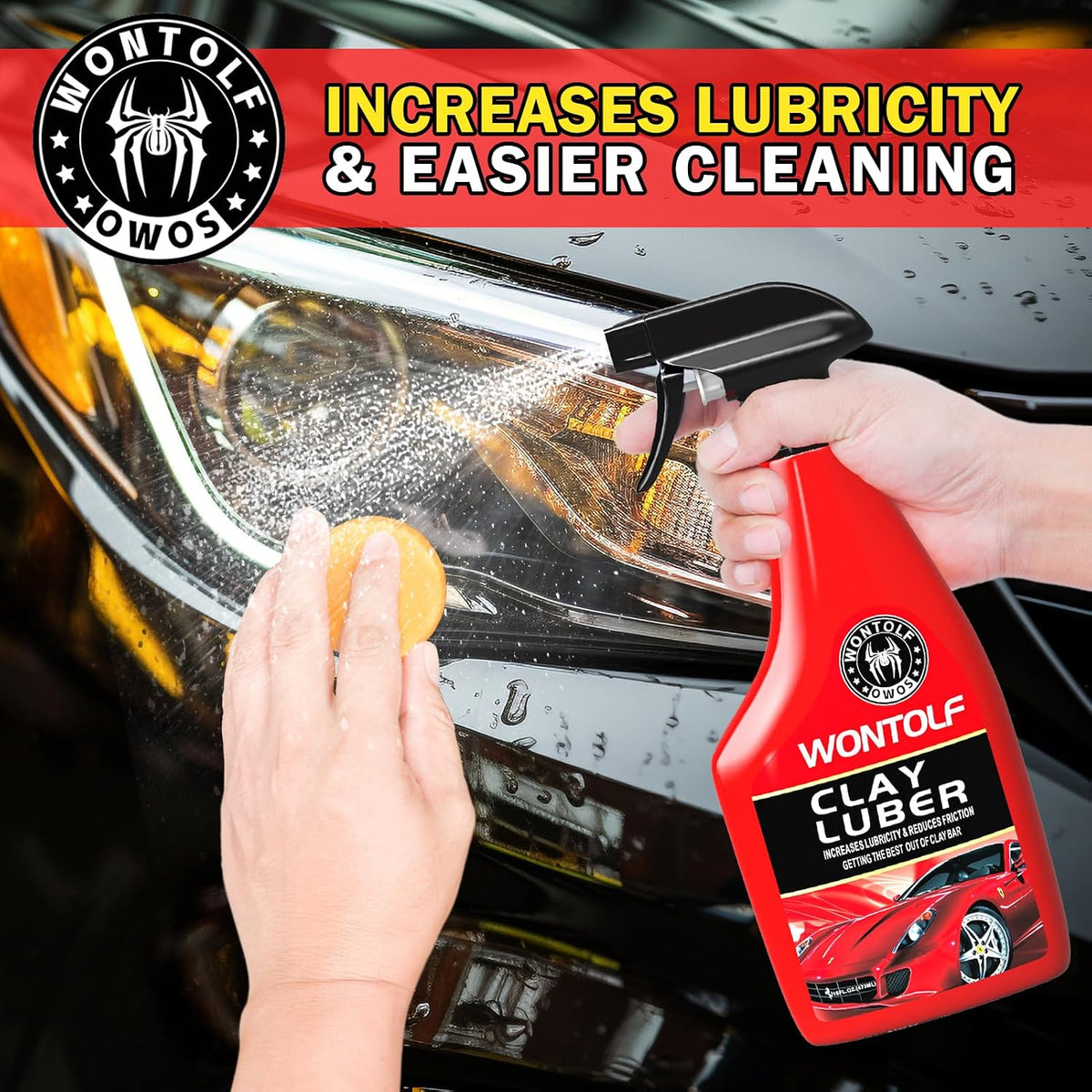 10 Pack Car Clay Bar Kit, Premium Grade Clay Bars Auto Detailing, Clay Luber Synthetic Lubricant, Car Wash Detailing Cleaning Kit for Car, SUV, RV, Truck