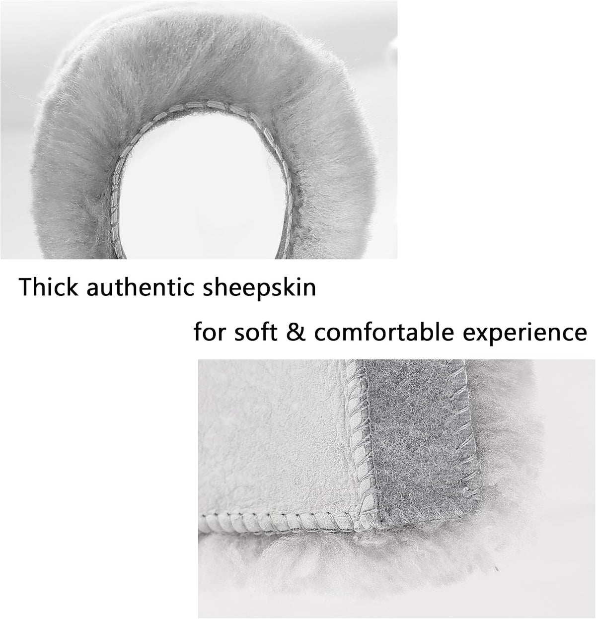 Amooca Soft Faux Fur Universal Fit Seatbelt Cover Car Truck SUV Airplane Seat Belt Shoulder Pad for Carmera Backpack Straps Neck Cushion Protector 2 Pack 10.5in Dark Gray