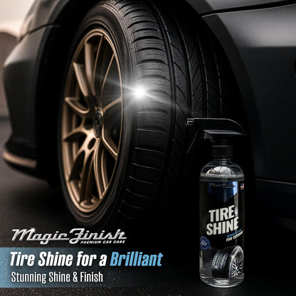 Magic Finish Wheel Cleaner (16 fl oz) – Premium Wheel Cleaner Spray for Brake Dust and Grime with Fast Cling Formula – Car Cleaning Supplies for Chrome, Alloy, Painted Wheels & Powder-Coated Finishes